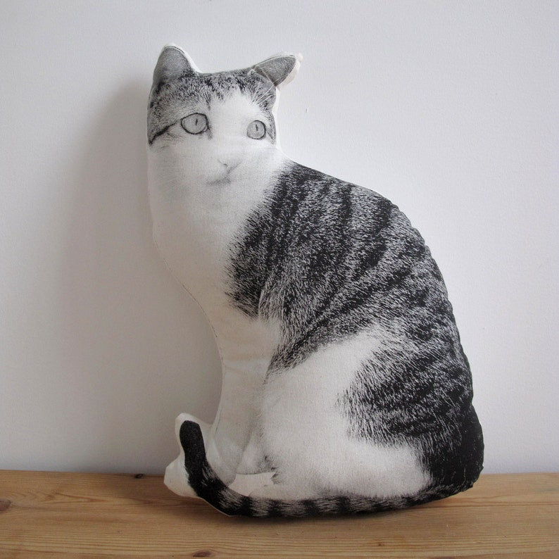 Custom Black And White Photo Personalized Pet Large Photo Pillow, Dog Pillow, Cat Pillow,Home Decor | Double-sided Print, Valentine's Day Gift, Hospital Gift Dog Lovers Gift