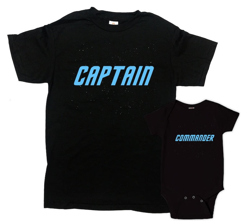 Captain Commander Father Son Shirts, Matching Family Outfits, Dad And Daughter Gifts, Daddy And Me Clothing