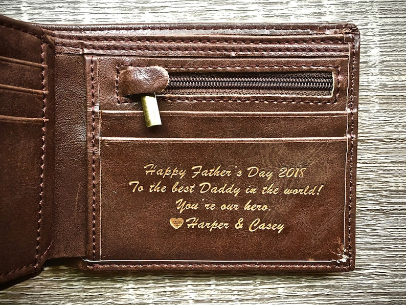 Christmas Gift for Dad - Gift for Men Personalized Men's Wallet The Perfect Gift for Him, Father's Day Gift, Sentimental Gift