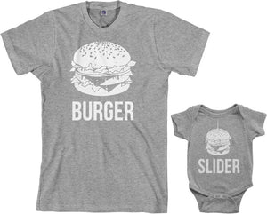 Burger and Slider Funny Matching Shirt, Dad And Baby Matching Outfits