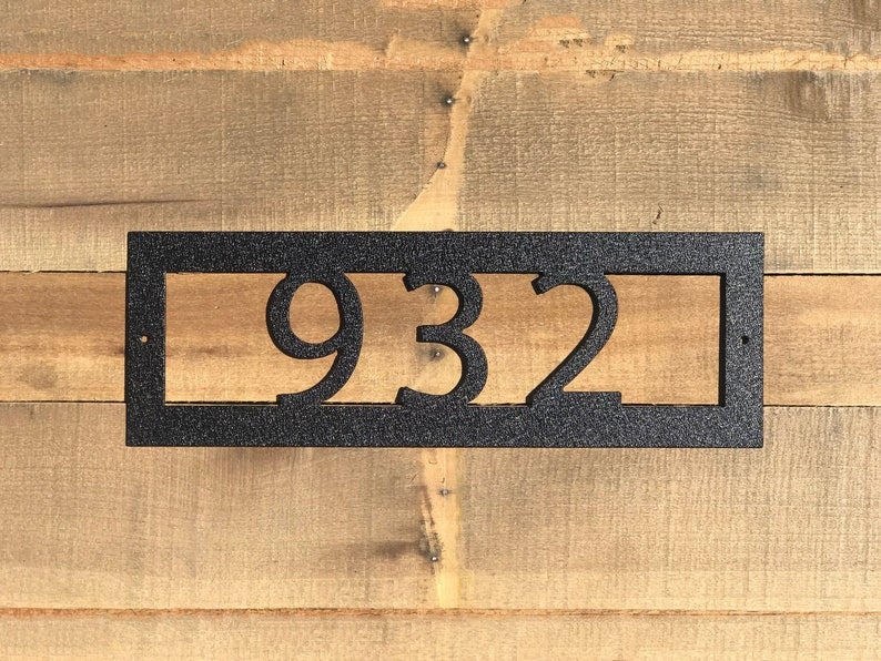 Custom Address Marker - Horizontal House Number - Metal Address Sign
