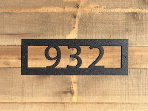 Custom Address Marker - Horizontal House Number - Metal Address Sign
