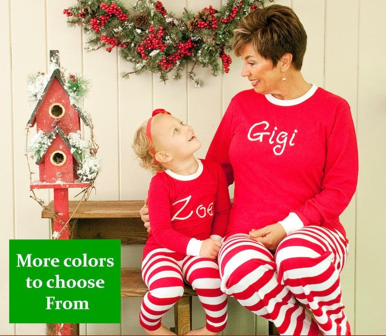 Family Christmas Pajamas, Matching Christmas Pajamas, Personalized Christmas Pajamas, Family Christmas PJs