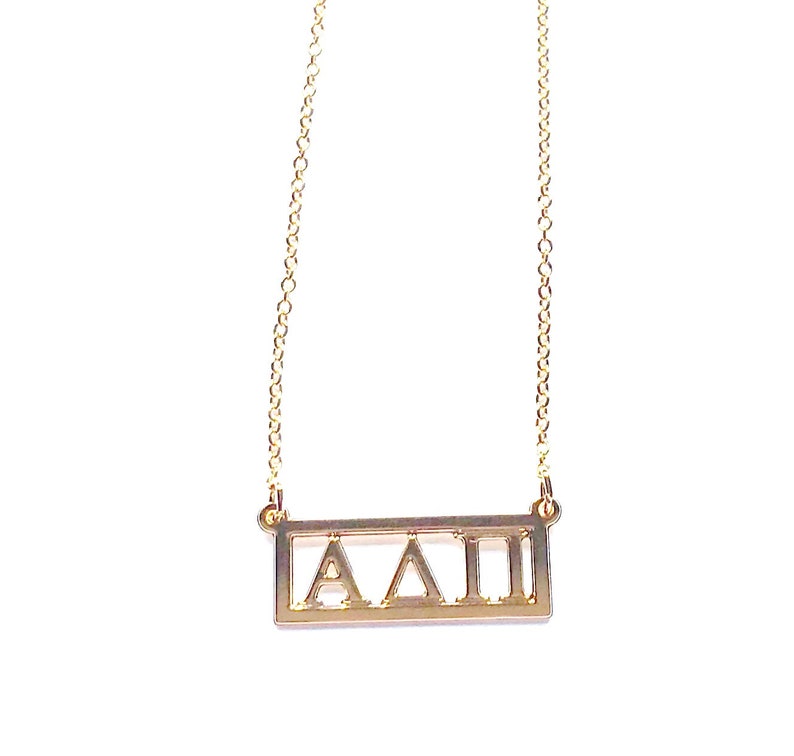 Sorority Pendant, Custom Greek Letters Pendant, Initiation Gift, Big Little Gift, Birthday Gift