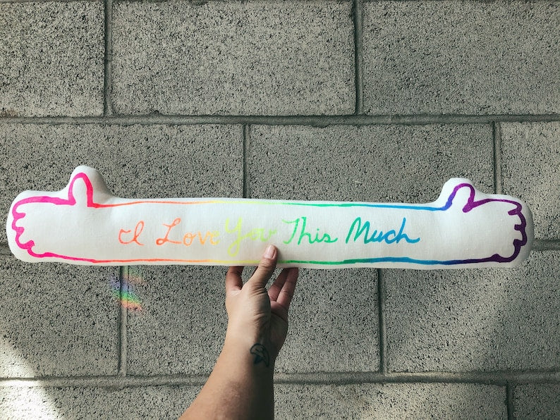 I Love You This Much Pillow Plush