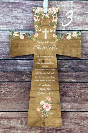 Retirement gift for woman Retirement gifts Retirement blessing Retirement cross Coworker retirement Personalized retirement Retirement sign ornament