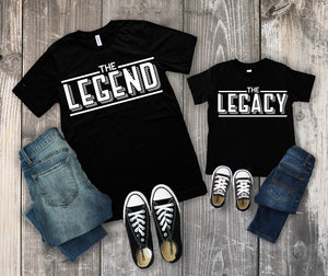 The Legend, The Legacy, Father Son Shirts, Matching Shirts, Father and Son, Fathers Day Gift, Gift for Dad