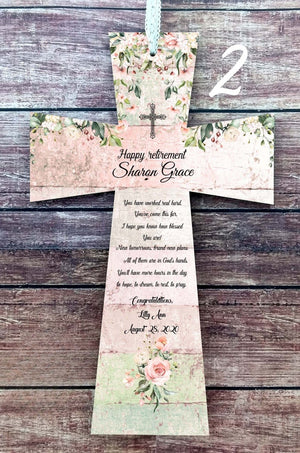 Retirement gift for woman Retirement gifts Retirement blessing Retirement cross Coworker retirement Personalized retirement Retirement sign ornament