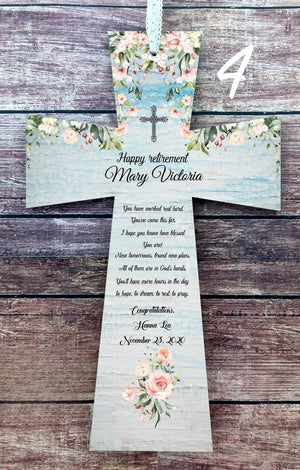 Retirement gift for woman Retirement gifts Retirement blessing Retirement cross Coworker retirement Personalized retirement Retirement sign ornament