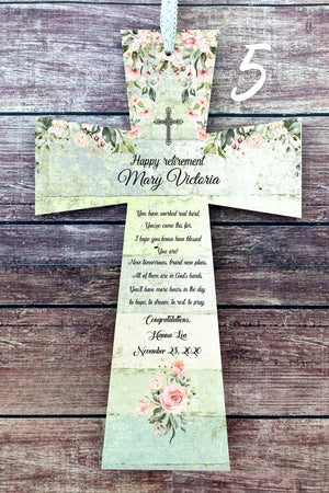 Retirement gift for woman Retirement gifts Retirement blessing Retirement cross Coworker retirement Personalized retirement Retirement sign ornament