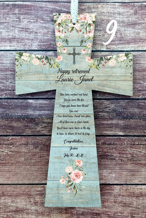 Retirement gift for woman Retirement gifts Retirement blessing Retirement cross Coworker retirement Personalized retirement Retirement sign ornament
