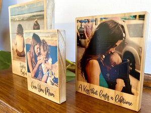 Custom Photo Block for Dad, Fathers Day Present, Photo Gift with Custom Message, Personalized Gift, Gift for Grandpa, Photo Plaque for Dad