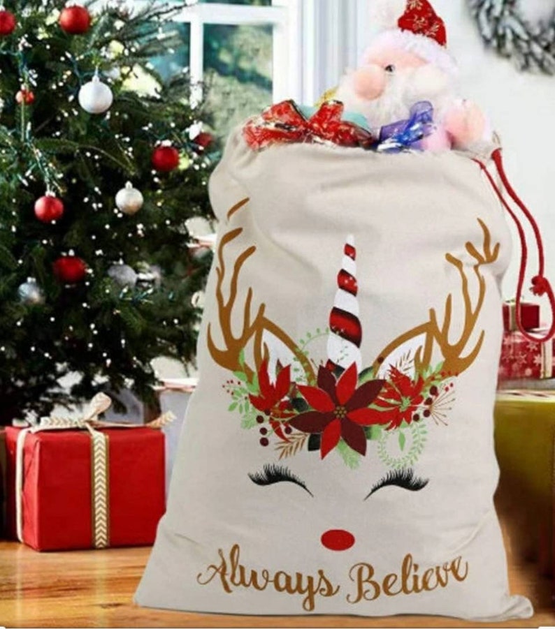 Personalized Santa sack, Canvas Santa sack for kids, Santa Sack, personalized, christmas bag, santa bag, canvas santa bag