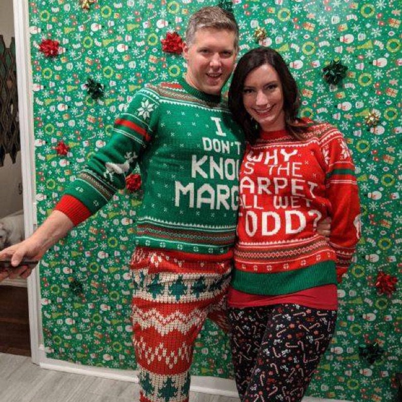 Why is The Carpet All Wet Todd Ugly Christmas Sweater Red