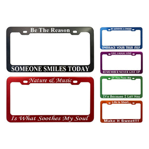 Personalized Heavy Duty License Plate Frame | Laser Engraved, No Decals Here! Custom Aluminum Car Tag Covers