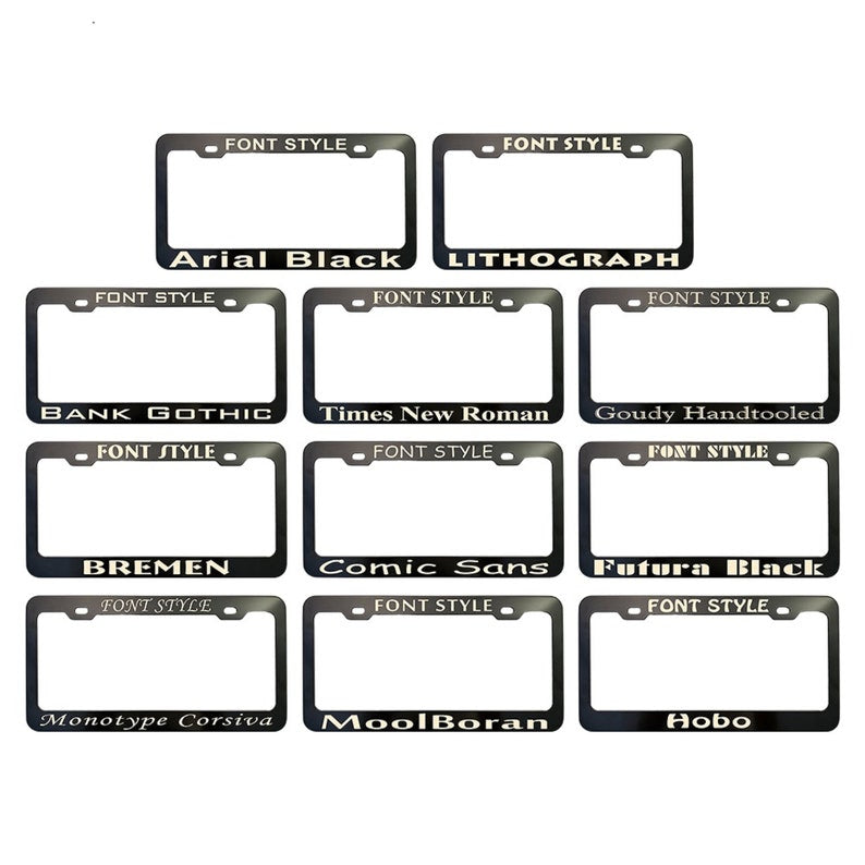 Personalized Heavy Duty License Plate Frame | Laser Engraved, No Decals Here! Custom Aluminum Car Tag Covers
