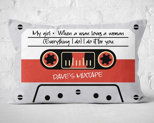 Custom mixtape couples gift - Couple Mixtape pillow - Romantic couple gift - Couple pillows - Insert included - Valentine's gift