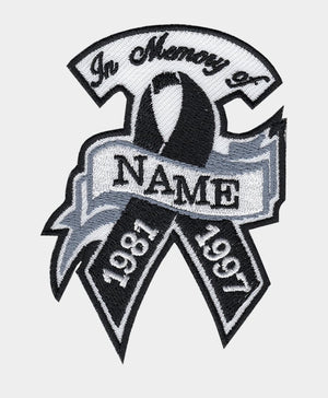 Custom Embroider Memorial Ribbon Patch, In Memory Of Patch, Memorial Gift