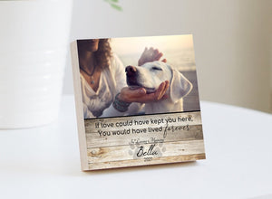Personalized Pet Memorial Printed 4 or 6 - Wood Photo Block - Dog Loss Gift - Dog Memorial Frame - Pet Loss Gift Dog - Pet Memorial