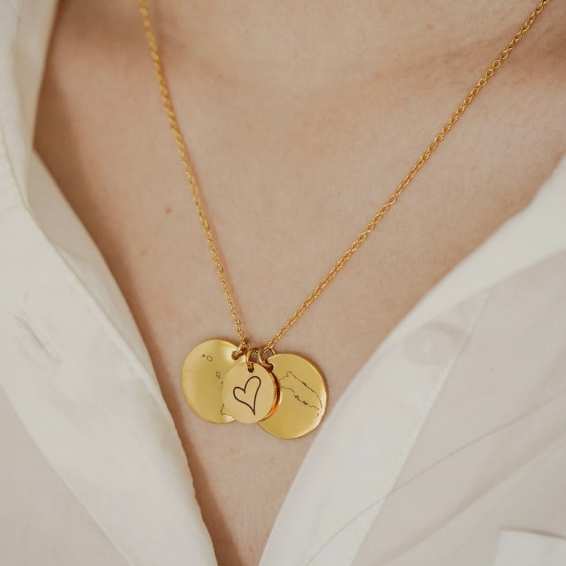 Personalized Jewelry Best Friend Gifts Long Distance Friendship State Necklace Best Gifts Name State Charm Necklace Back to College Gift