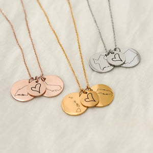 Personalized Jewelry Best Friend Gifts Long Distance Friendship State Necklace Best Gifts Name State Charm Necklace Back to College Gift