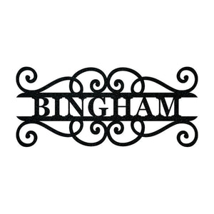Custom Split Scroll Monogram-Housewarming Gift - Personalized Metal Sign - Custom Metal Sign, Metal Sign, Front Porch Sign, Family Name