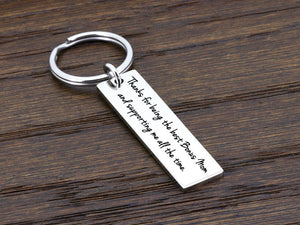 Custom Christmas Gift for Mom, Bonus Mom Keychain, Step Mom Keychain, Personalized Mothers Day Gift, Step Mom Gift, Keychain for Step Mom