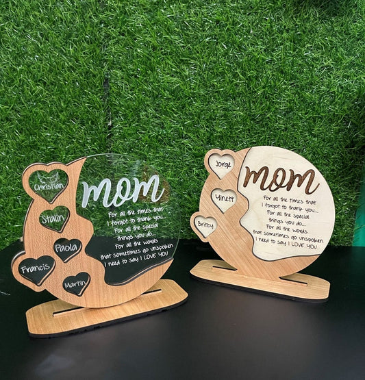 Mother's Day Personalized, Acrylic, wood Plaque,Grandma,Nana, Mothers Day Sign,Mothers Day Gift,Personalized Gift,Gift for Mom