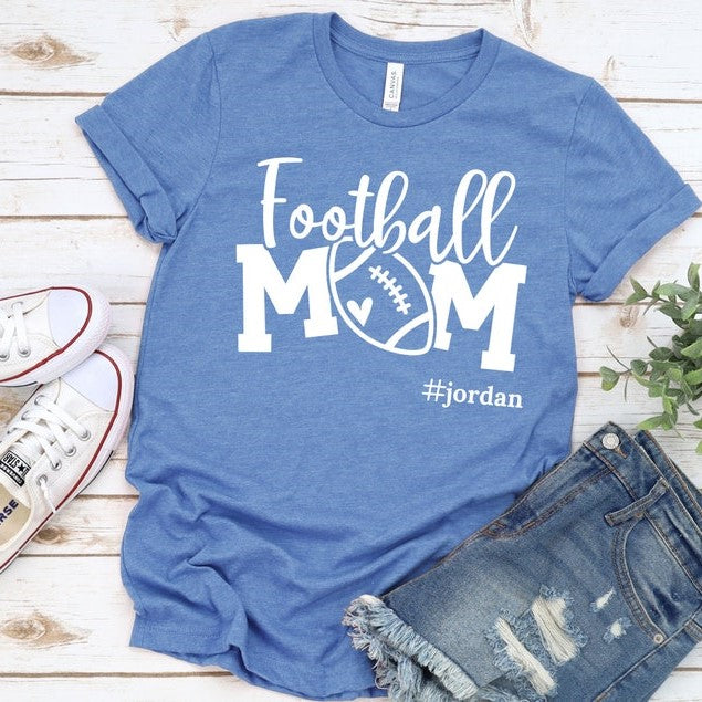 Personalized Football Mom Shirt, Mothers Day Gift, Game Day Shirt, Custom Mom Tee, Cool Mom Shirt, Football Lover Tee