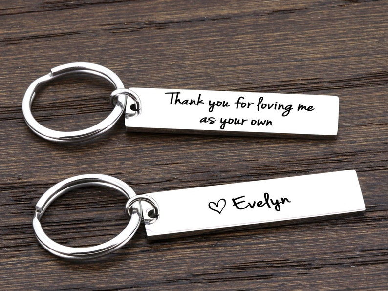 Custom Christmas Gift for Mom, Bonus Mom Keychain, Step Mom Keychain, Personalized Mothers Day Gift, Step Mom Gift, Keychain for Step Mom