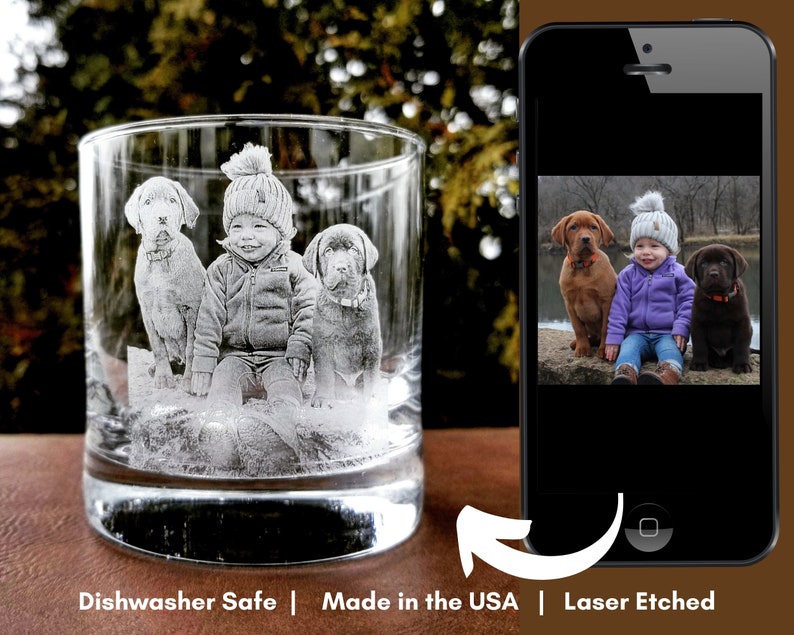 Father's Day Gift from Daughter Glass | Dod dad gift fathers day gift, dad gift, papa gift, grandpa gift, family portrait, personalized dad gift