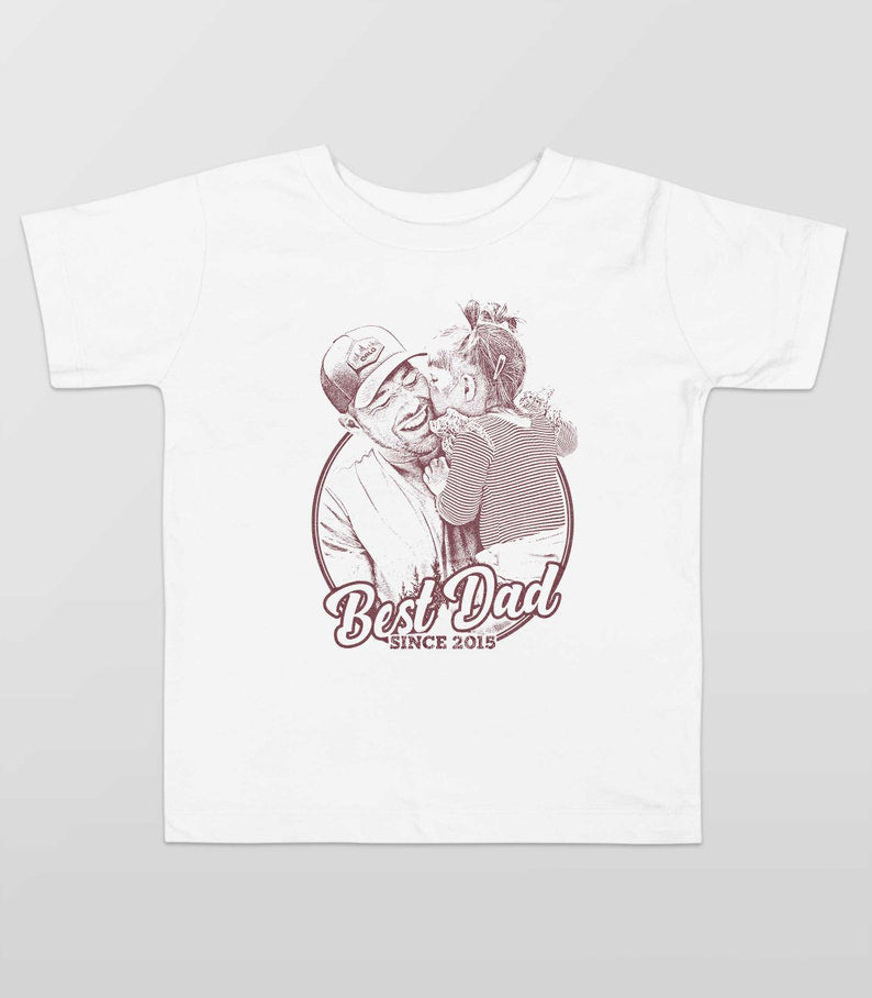 Custom Photo Shirt For Dad, Fathers Day Gifts, Father's Day Shirt, Personalized Dad Portrait Shirt, Dad Birthday Gifts, Gift for Husband