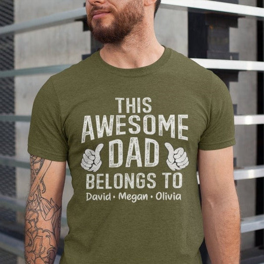 Personalized This Awesome Dad Belongs to Shirt, Personalized Dad Shirt With Kid Names, Custom Fathers Day Shirt il_794xN.3093621361_er4s.jpg