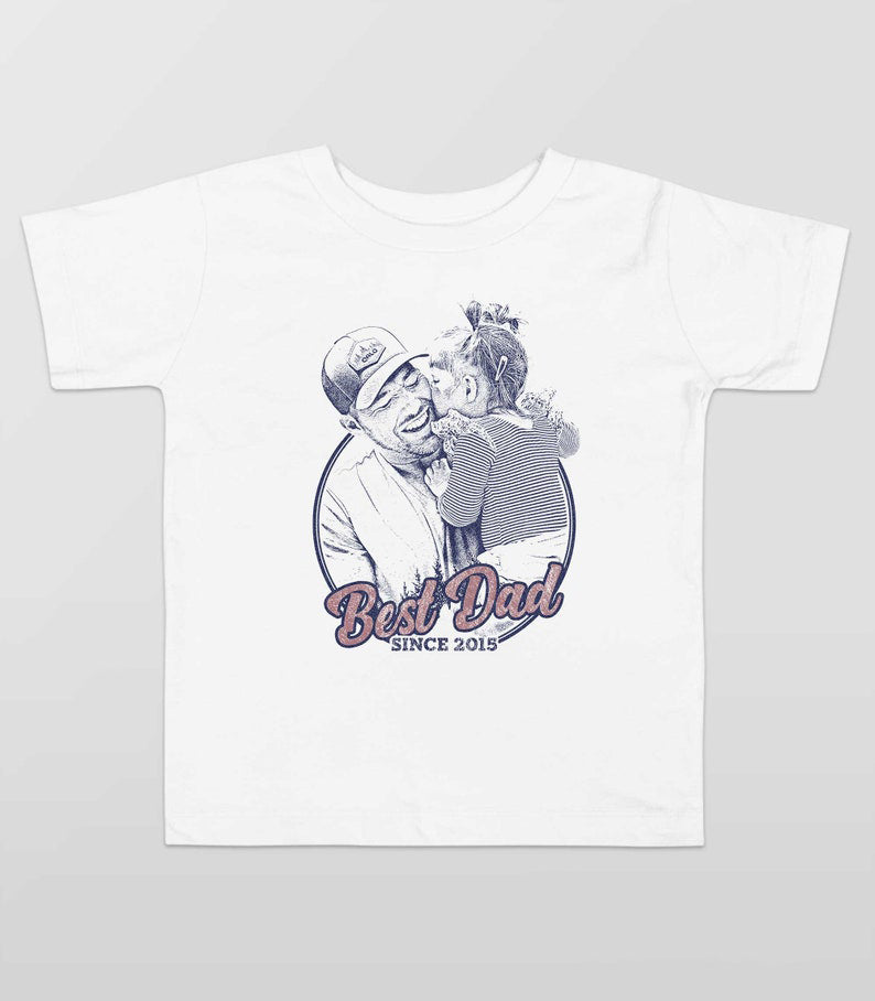 Custom Photo Shirt For Dad, Fathers Day Gifts, Father's Day Shirt, Personalized Dad Portrait Shirt, Dad Birthday Gifts, Gift for Husband