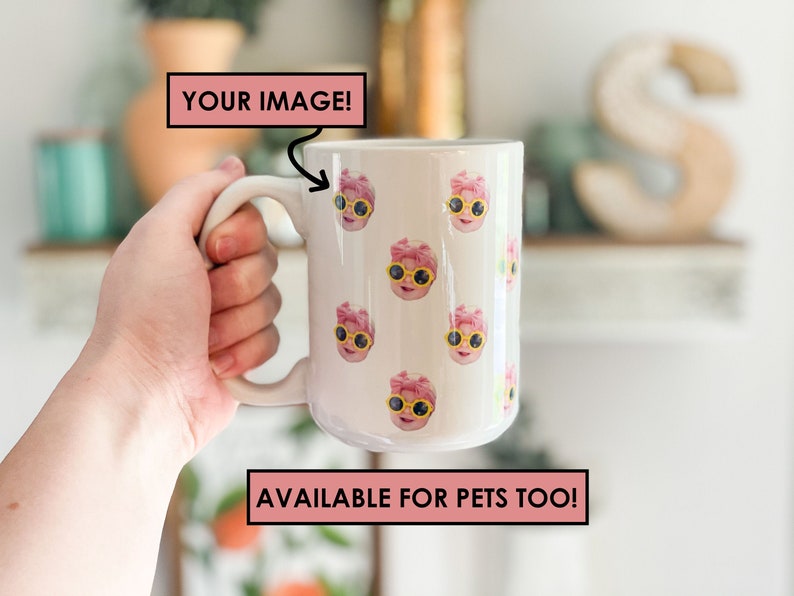 Custom Baby Face Mug, Baby Face Pattern Mug, Grandpa Mug Gift, Dad Birthday Gift, Baby Face Cup, Mug with Baby Pictures, Father's Day Mug