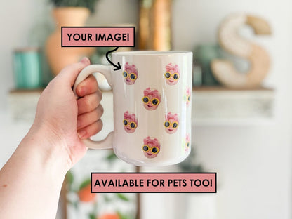 Custom Baby Face Mug, Baby Face Pattern Mug, Grandpa Mug Gift, Dad Birthday Gift, Baby Face Cup, Mug with Baby Pictures, Father's Day Mug