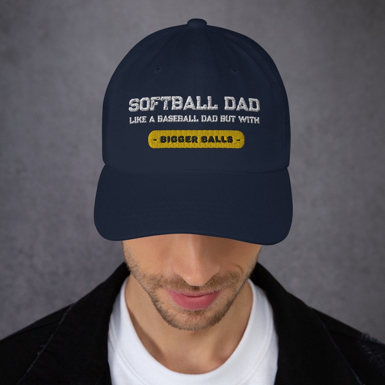 Softball Dad Like a Baseball Dad Hat for Softball Father's Day Gift, Funny Gift for Dad from Daughter, Funny Softball Hat for Dad, Dad Gift