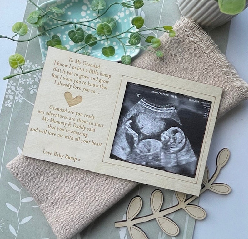 GRANDPARENT TO BE I'm Just A Little Bump Magnet Scan Frame Decoration, Scan Frame. Birthday Gift, Pregnancy Announcement, Gift from Bump