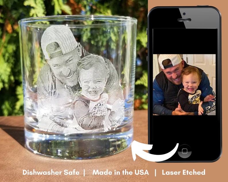 Father's Day Gift from Daughter Glass | Dod dad gift fathers day gift, dad gift, papa gift, grandpa gift, family portrait, personalized dad gift