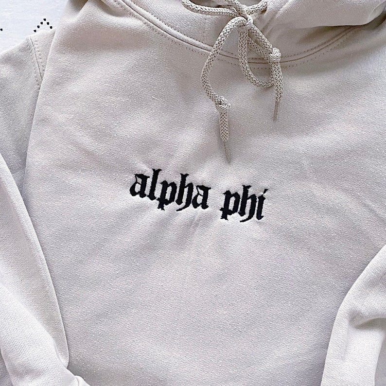 Old English Sorority Chapter Greek Letter Hoodie Sweatshirt / Gildan Hoodie Sweatshirt / Big Little Family Letter Hoodie Sweatshirts il_794xN.3174680098_eaf3.jpg