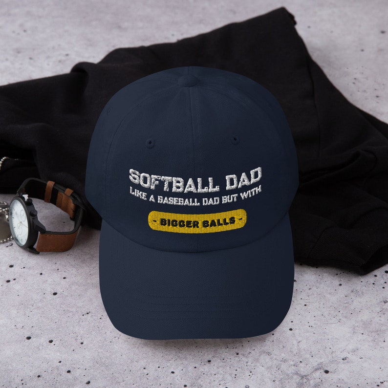 Softball Dad Like a Baseball Dad Hat for Softball Father's Day Gift, Funny Gift for Dad from Daughter, Funny Softball Hat for Dad, Dad Gift