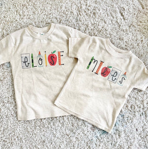 Kids Back To School Shirt, Personalized Toddler School Shirt, First Day Of School Shirt