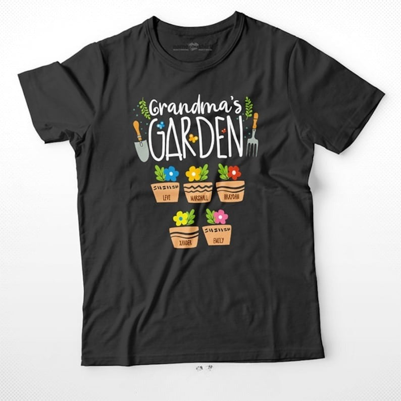 Personalized Grandma's Garden Shirt Grandma Gift For Grandma Nana Shirt Oma Shirt Grandma shirt Grandma Tee New Grandma With Grandkids Names