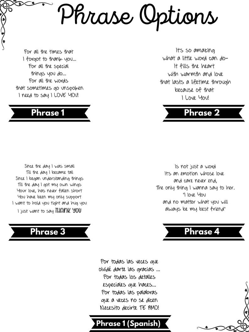 Gifts for Mom, Grandma Personalized Cherrywood - Acrylic - Birch wood Plaque, Beautiful gift - Mom gift