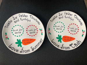 Personalised Christmas Eve Plate: Treats for Santa & Rudolph