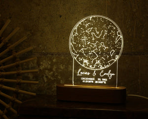 The Day You Were Born Star Map Night Light - Personalized Birthday Gift - 1st 2nd 3rd 13th 16th 18th 21st Birthday Gift - Daughter Birthday