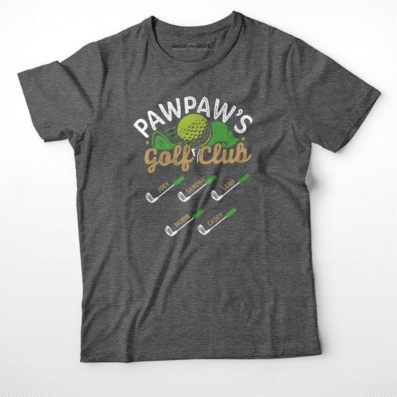Personalized Grandpa Golf Club shirt with grandkids names - golf gifts for dad grandpa birthday gift for grandpa shirt, golfing dad