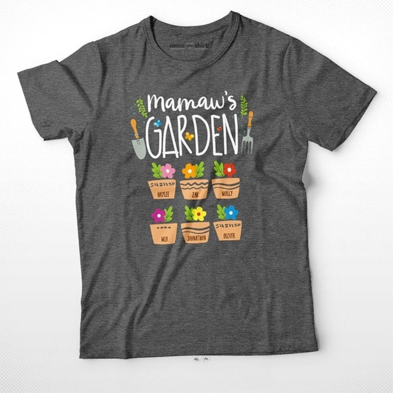 Personalized Grandma's Garden Shirt Grandma Gift For Grandma Nana Shirt Oma Shirt Grandma shirt Grandma Tee New Grandma With Grandkids Names