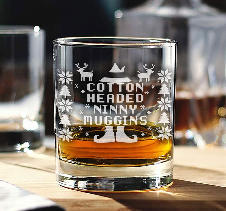 Christmas Vacation Whiskey Glass: Funny Engraved Bourbon Glass