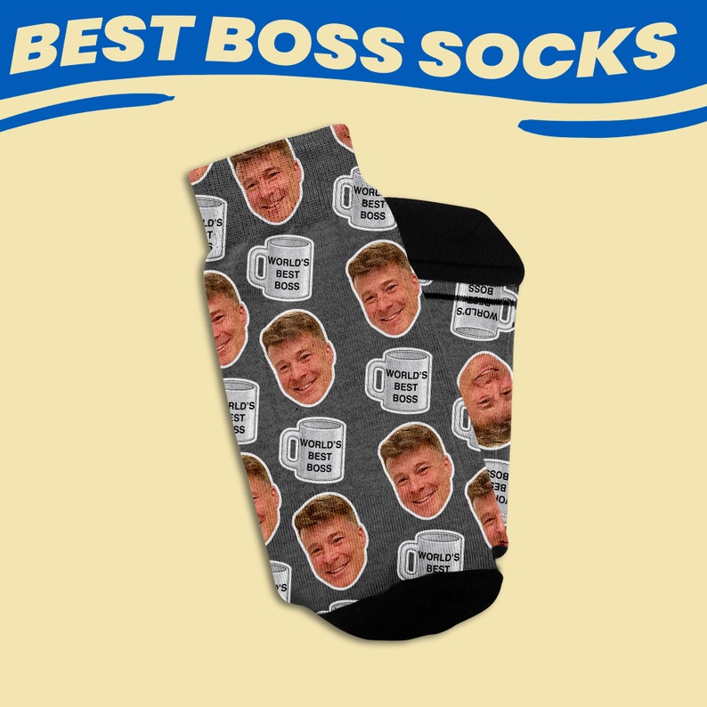Personalized Gift for Boss, Custom Gift Socks for Boss, Boss Gifts for Man, Gifts for Boss, World's Best Boss Socks, Coworker Gift for Him